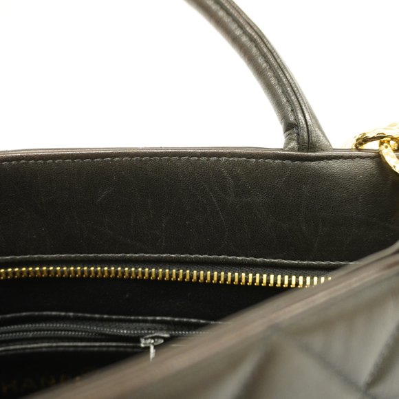 CHANELAuth  Reprint Tote Women's Leather Tote Bag Dark Brown - Picture 6 of 10